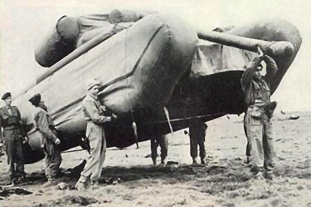 uso de infláveis na segunda guerra mundial