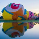 Balão Monkey King no espelho d'agua em Boituva foto by Anderson Batista