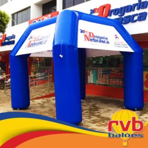 Tenda Inflável Promocional 4x4 metros Personalizada para Drogaria Nebrasca