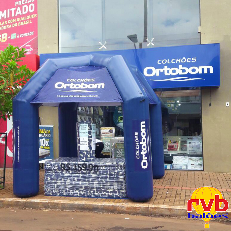 Tendas infláveis em frente de lojas - Tenda 3x3 Ortobom