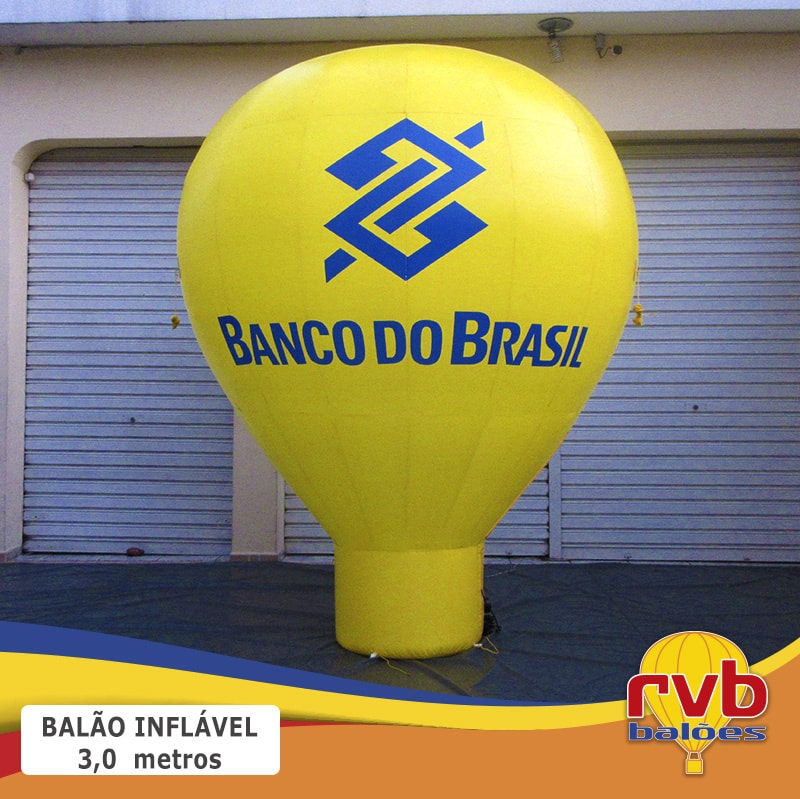 Balão Inflável Promocional personalizado para o Banco do Brasil