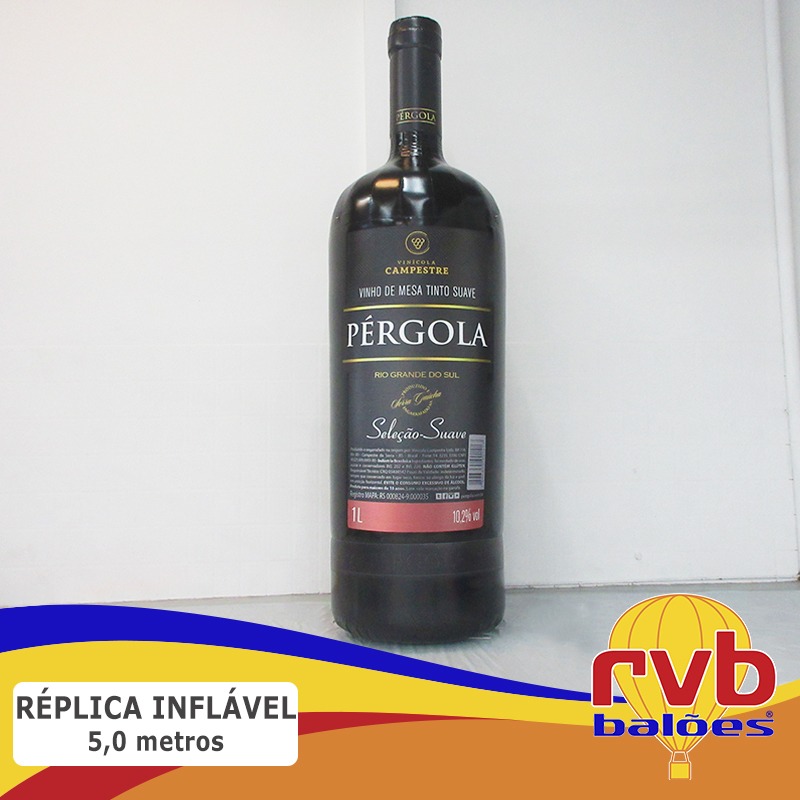 Garrafa Inflável Promocional Vinho Pérgola