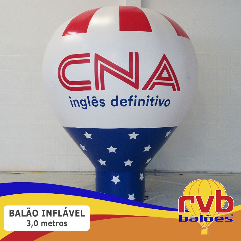 Balão Promocional inflável CNA Idiomas escola de inglês