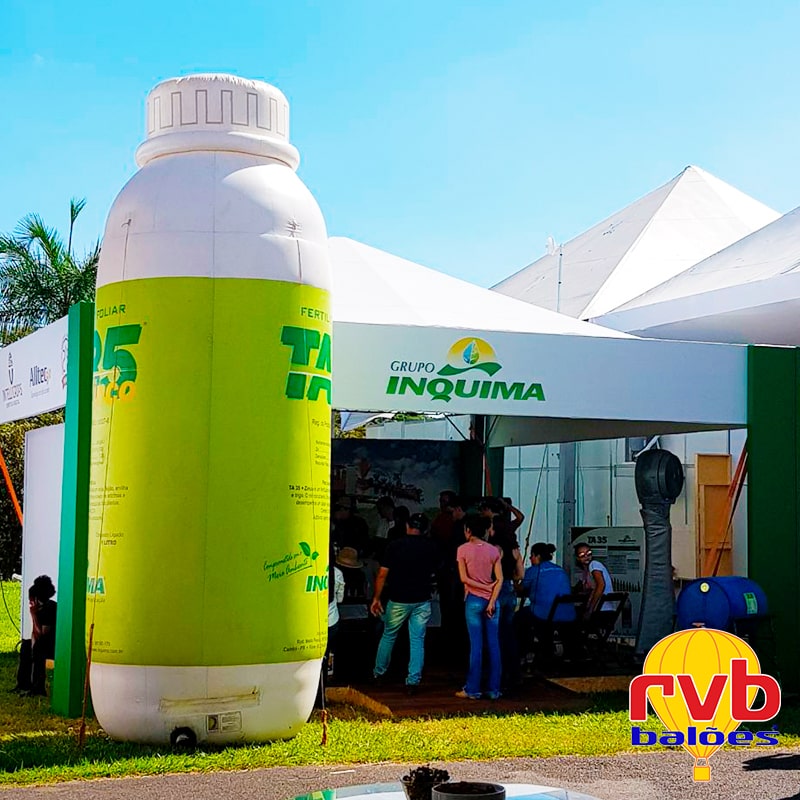 Infláveis Promocionais para expor em feiras Inquima