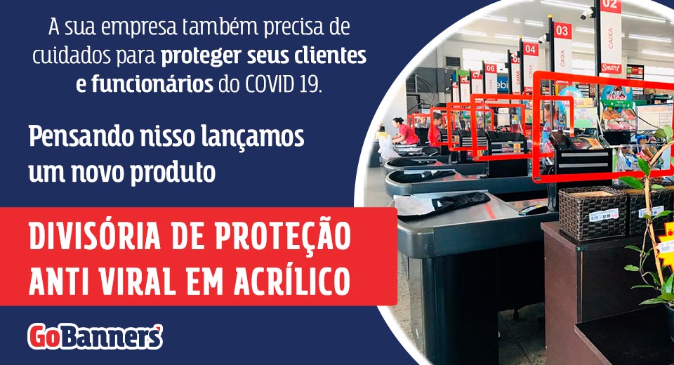 Banner Divisórias de Proteção Antiviral
