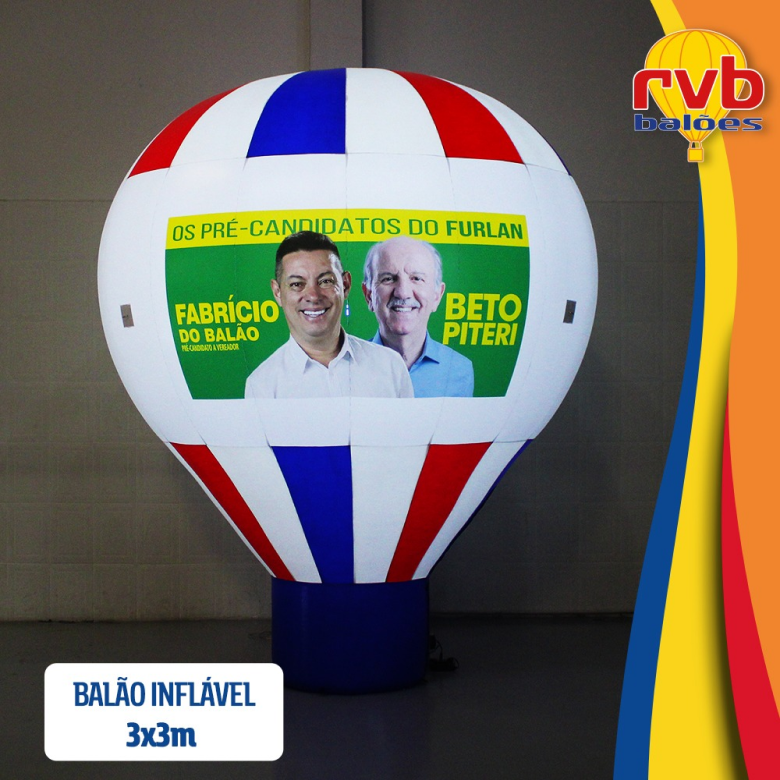 Balão Inflável iluminado 3 metros para candidatos a vereador