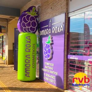 Baloes inflaveis personalizados Totem Amora Roxa