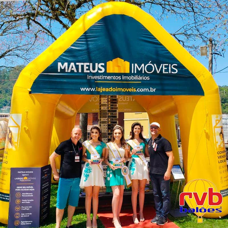Inflavel promocional Tenda Mateus Imoveis