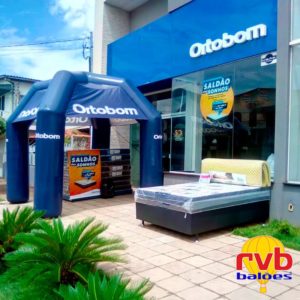 Inflavel promocional Tenda Ortobom