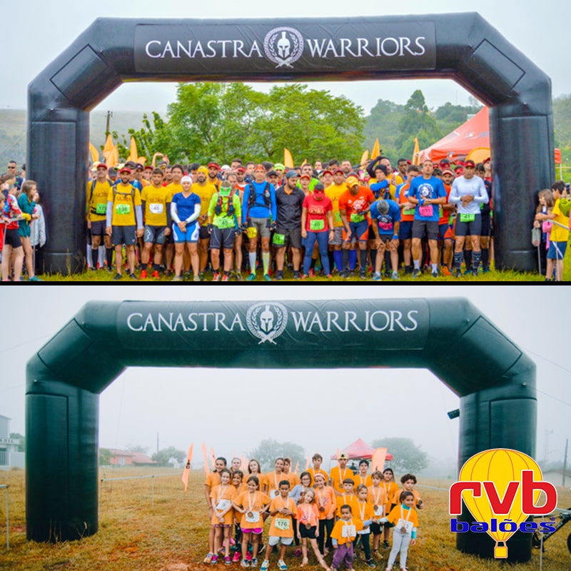 Portico para eventos de corrida de rua Canastra Warriors