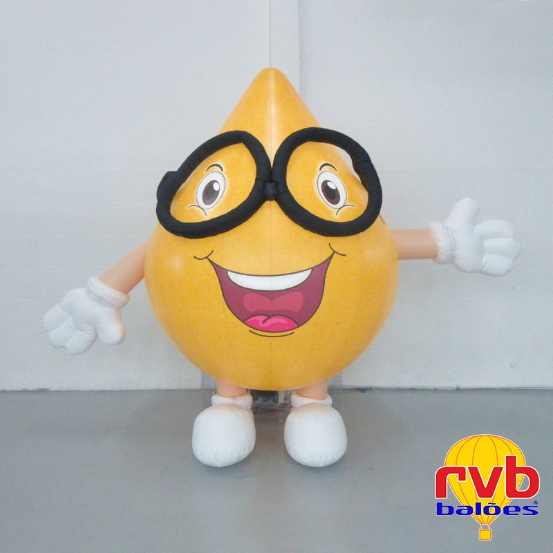 Mascote Inflavel Coxinha Recanto do Cone