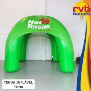 Tenda Inflavel Gigante 4x4 Iglu Net Rosas