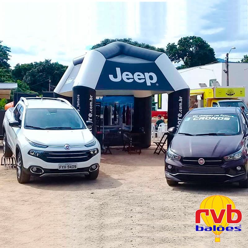Tendas Inflável Personalizada para eventos Jeep