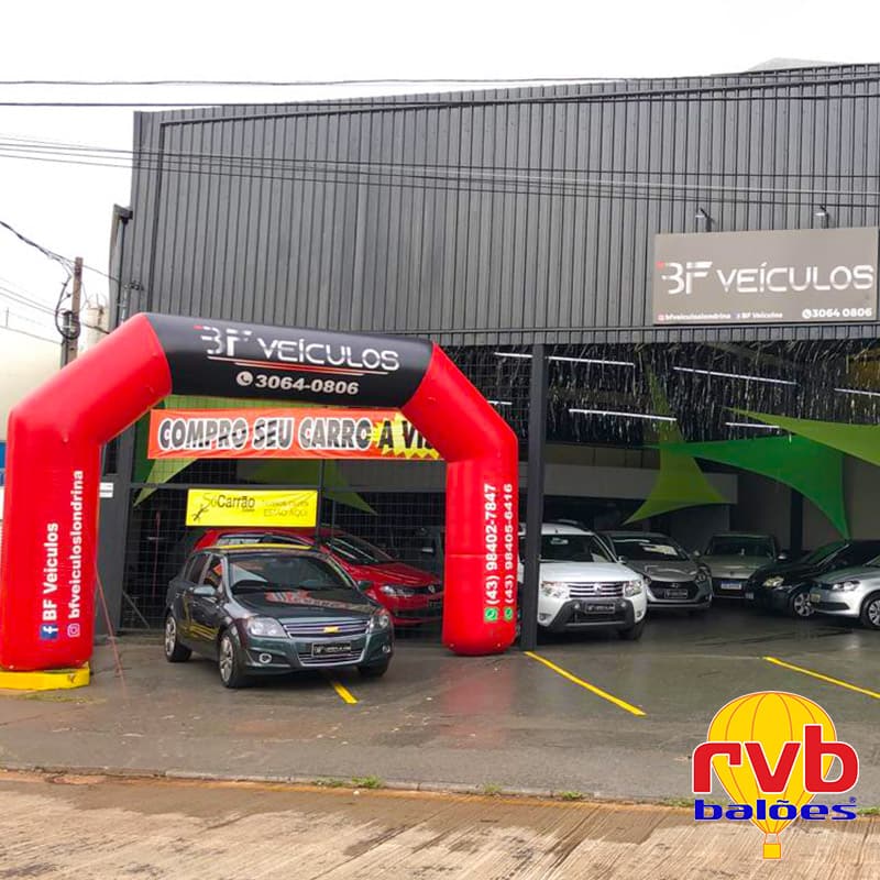 Baloes inflaveis personalizados portal BF Veiculos