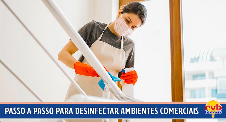 Passo a passo para desinfectar ambientes comerciais