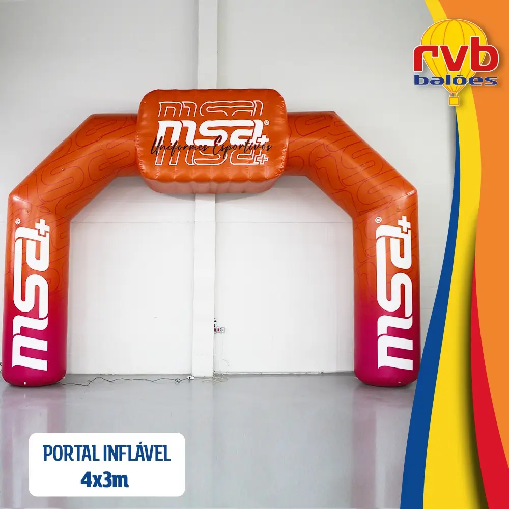 Portal Inflável Personalizado 4x3m MSA Uniformes Esportivos