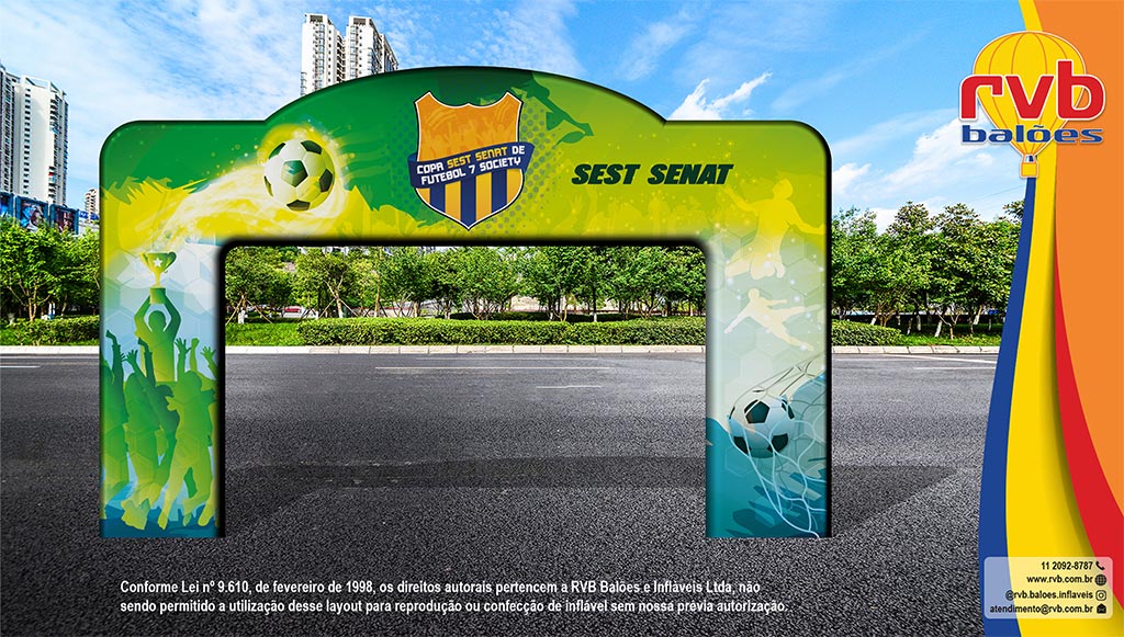 Portal Inflável Personalizado para o SEST SENAT