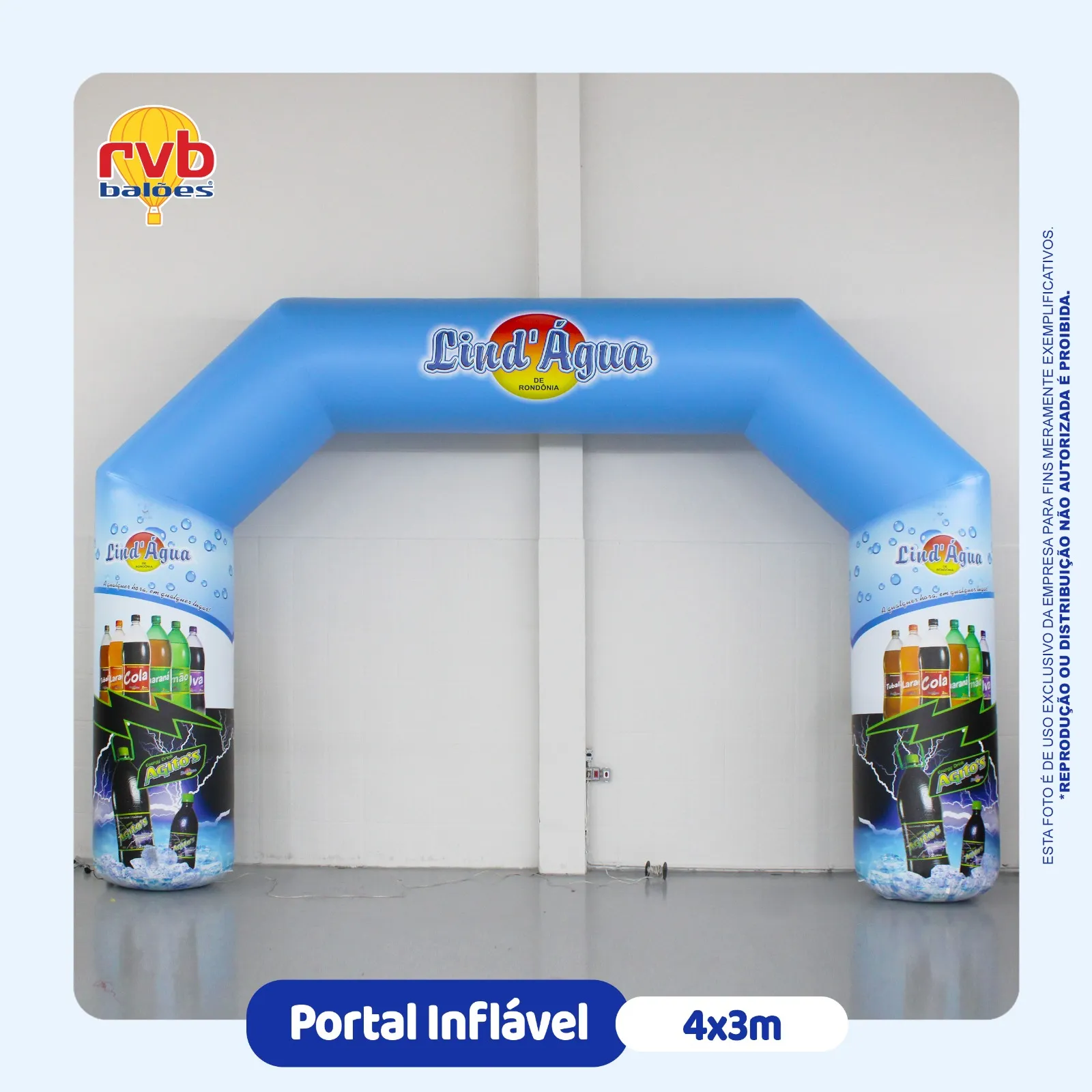 Portal Inflavel Bebidas Lind'agua