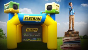 Tenda Inflável Personalizada para a Baterias Eletran