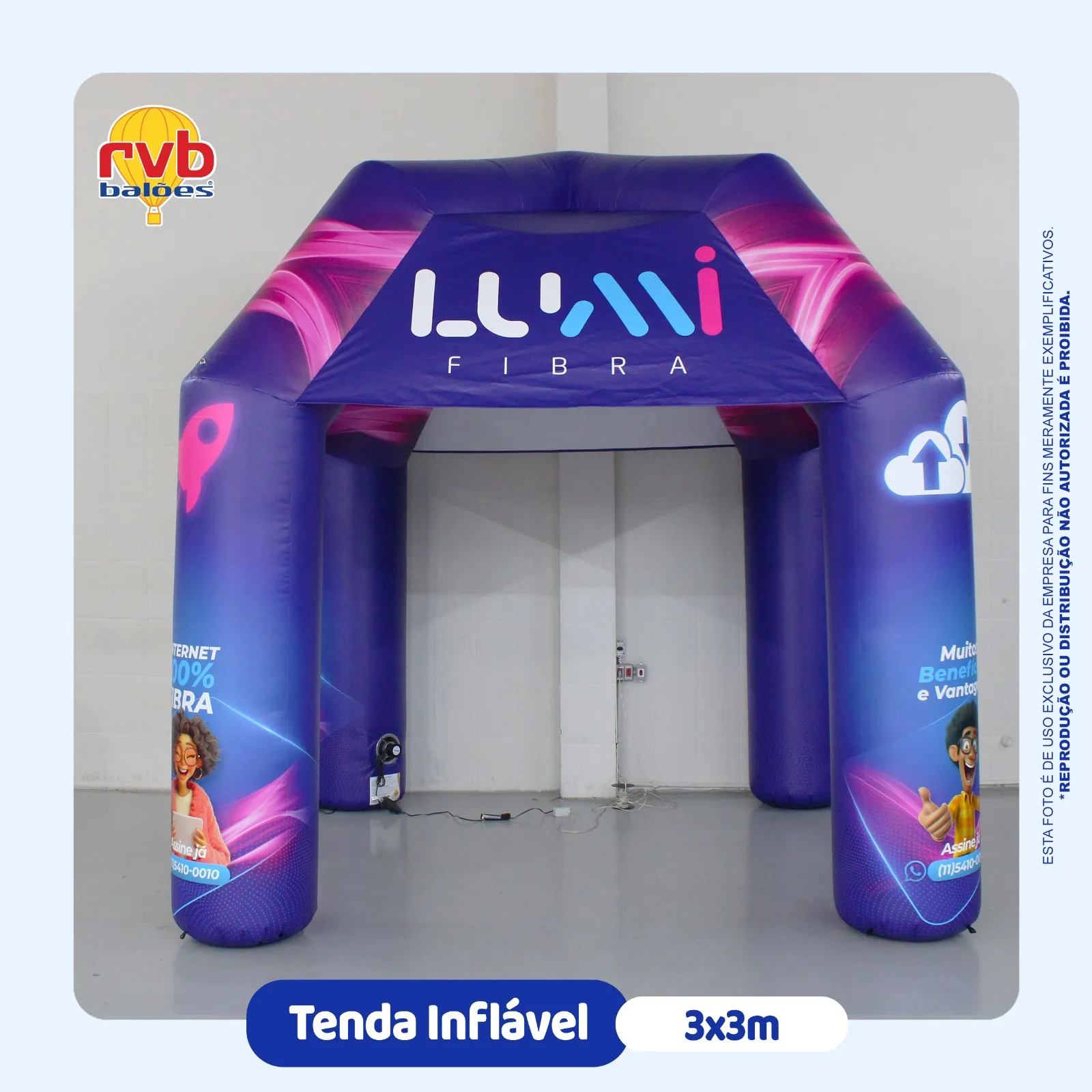 Tenda Inflavel Telecomunicacoes Lumi