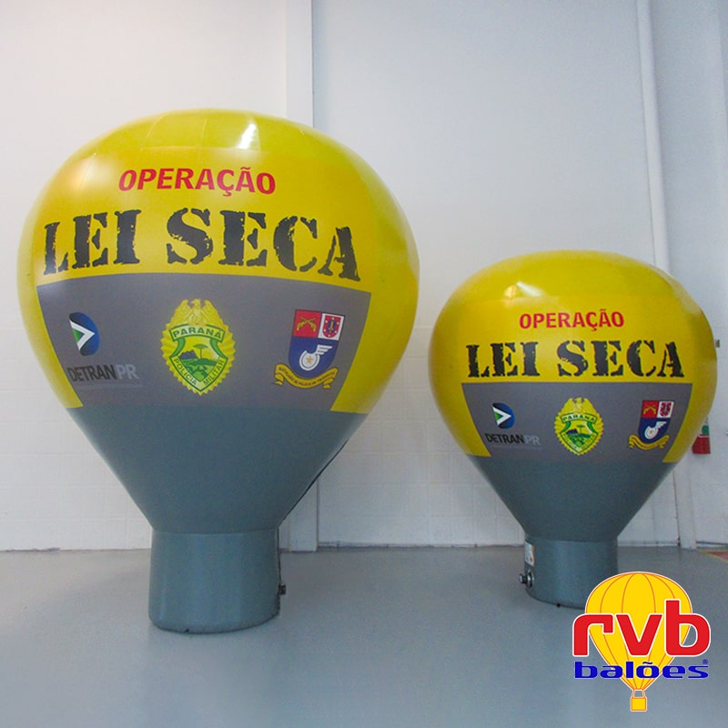 inflaveis promocionais personalizados nos negocios Lei Seca