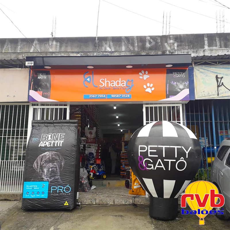 inflaveis promocionais personalizados nos negocios Petty Gato