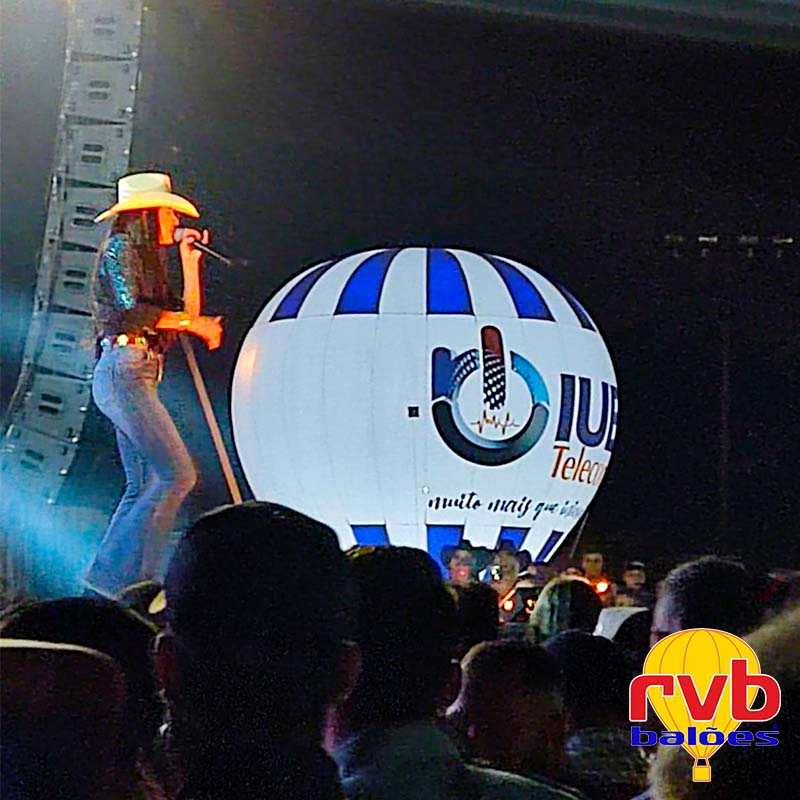 balão promocional em shows