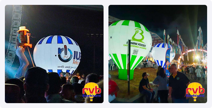 Performances e atrações com infláveis