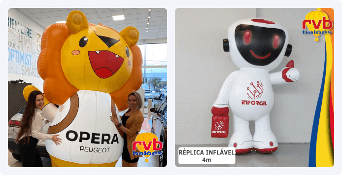 Mascotes Infláveis fortalecem a marca das empresas