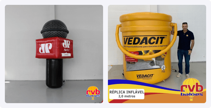 Réplicas infláveis ajudam no fortalecimento de marca