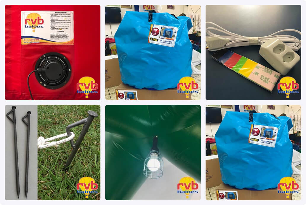 Kit de acessórios balões infláveis personalizados