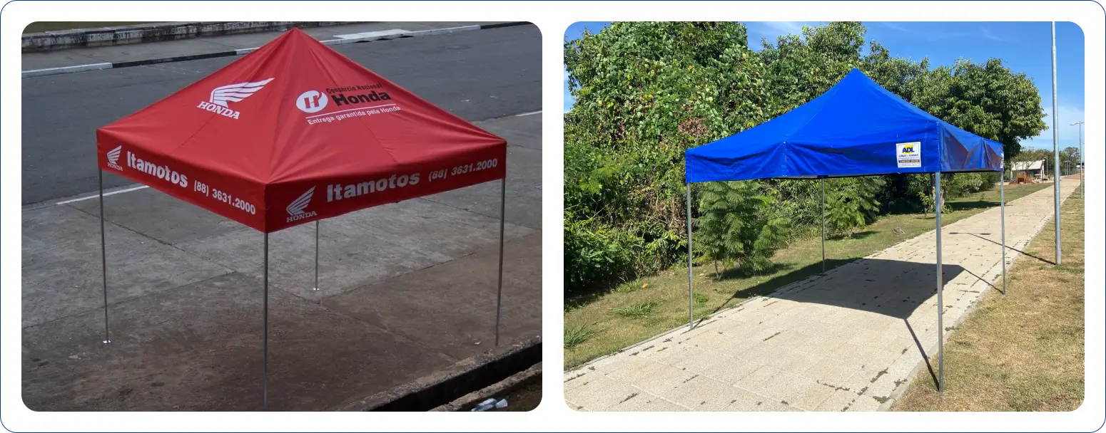 O que é tenda sanfonada