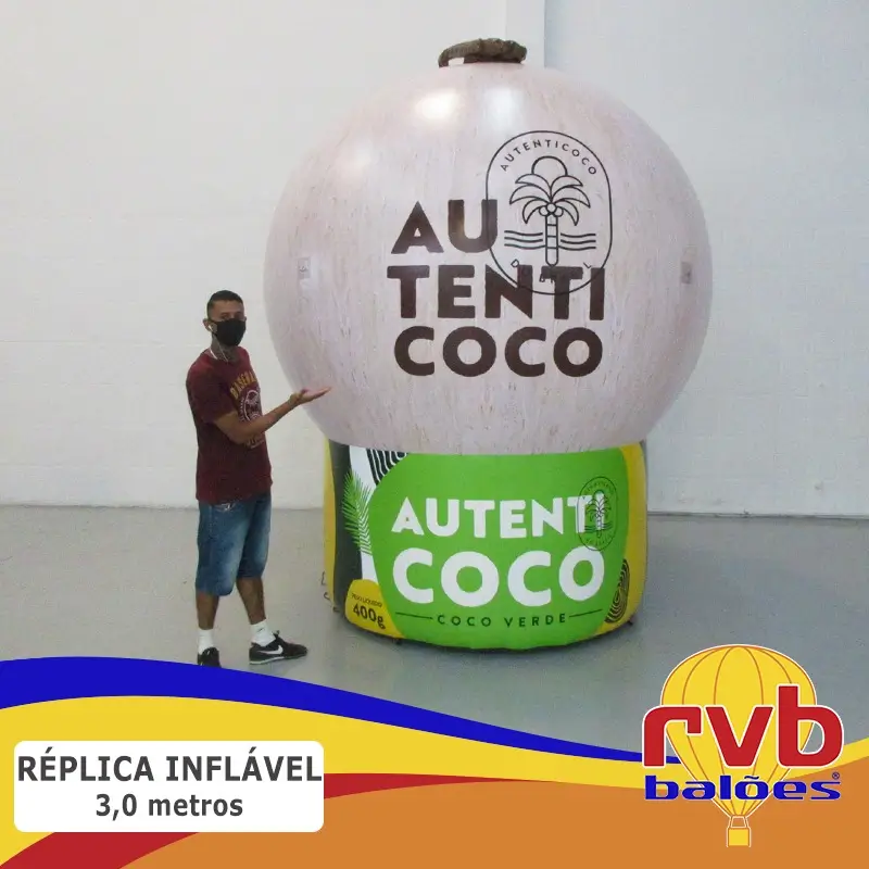 Réplica Inflável 3 Metros Autenticoco Água de Coco