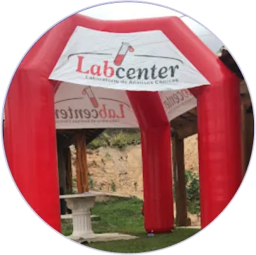 Tenda Inflável LabCenter Laboratório de Análises Clínicas Tenda Inflável LabCenter Laboratório de Análises Clínicas