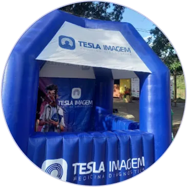 Tenda Inflável Tesla Imagem Medicina Diagnóstica Tenda Inflável Tesla Imagem Medicina Diagnóstica