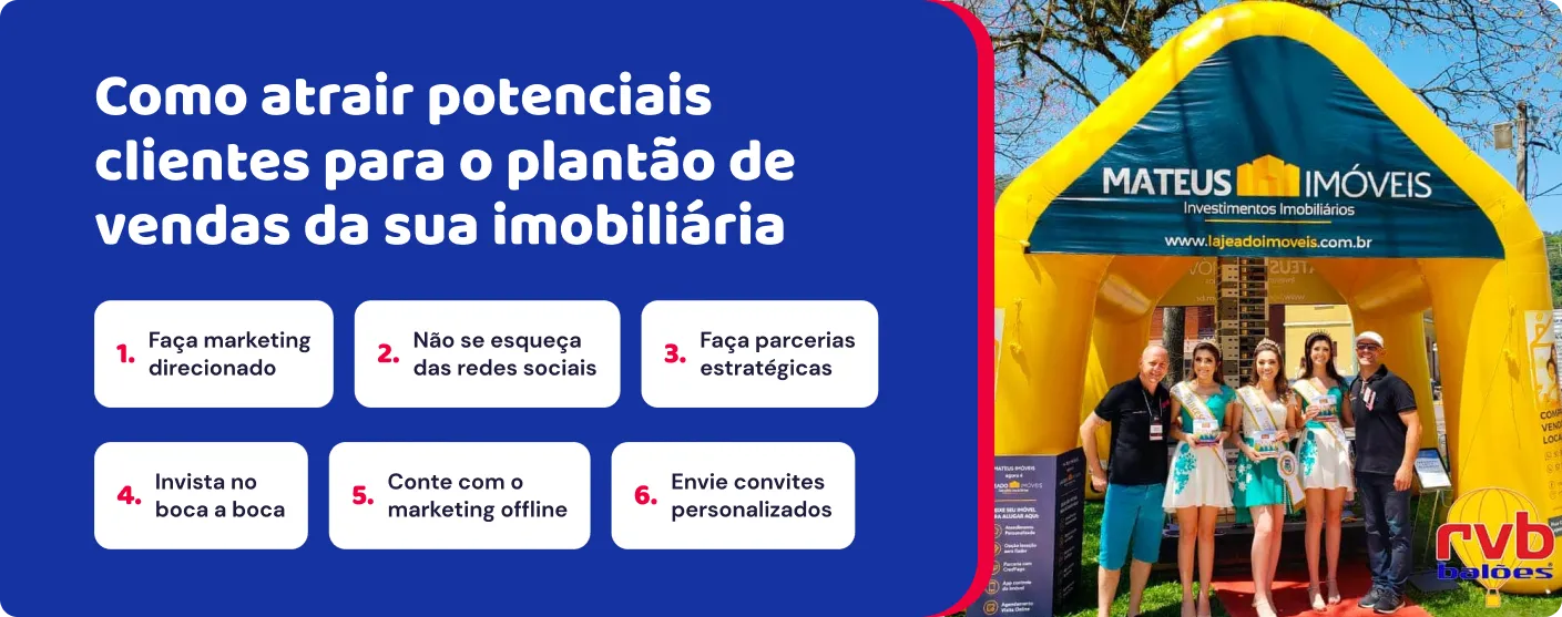 Como atrair potenciais clientes para o plantão de vendas da sua imobiliária
