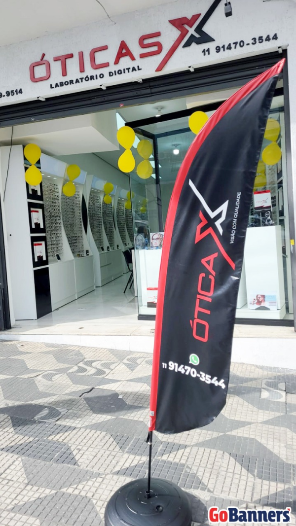 Wind Banner Óticas X Laboratório