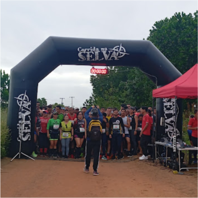 Portal Inflável Evento Esportivo Corrida na Selva Portal Inflável Evento Esportivo Corrida na Selva