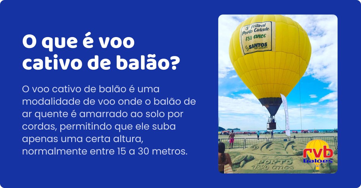 O que é voo cativo de balão