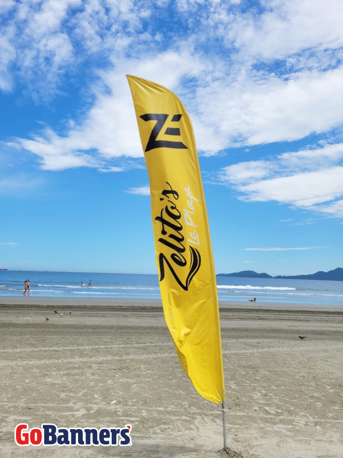 Wind Banner Sinalização na Praia