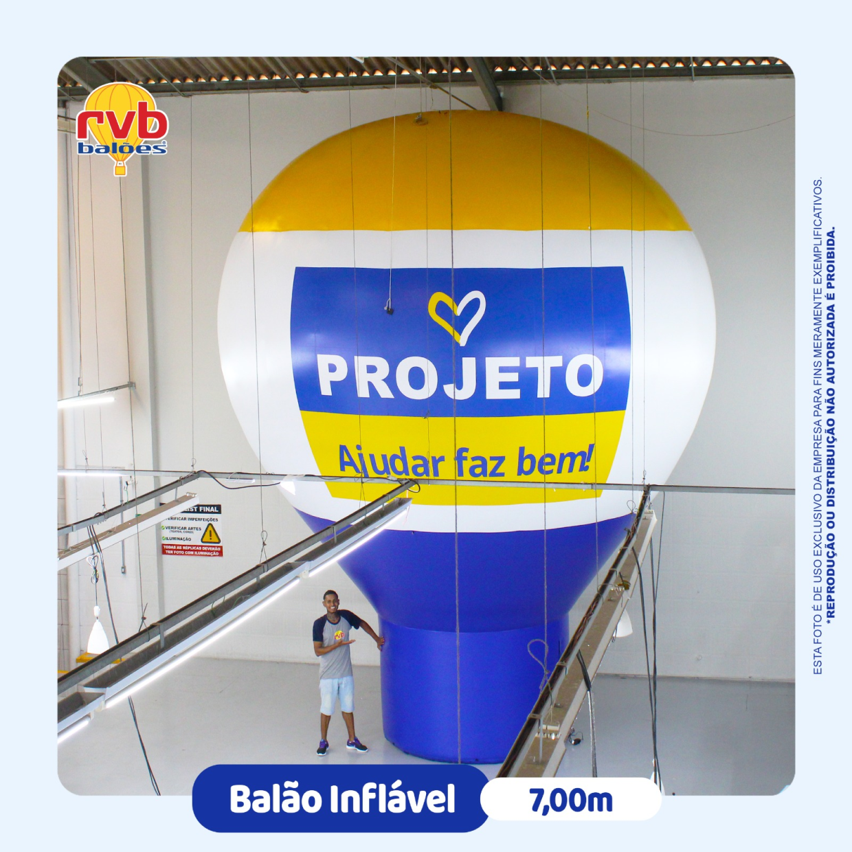 Balão Inflável 7 metros - Projeto Ajudar Faz Bem