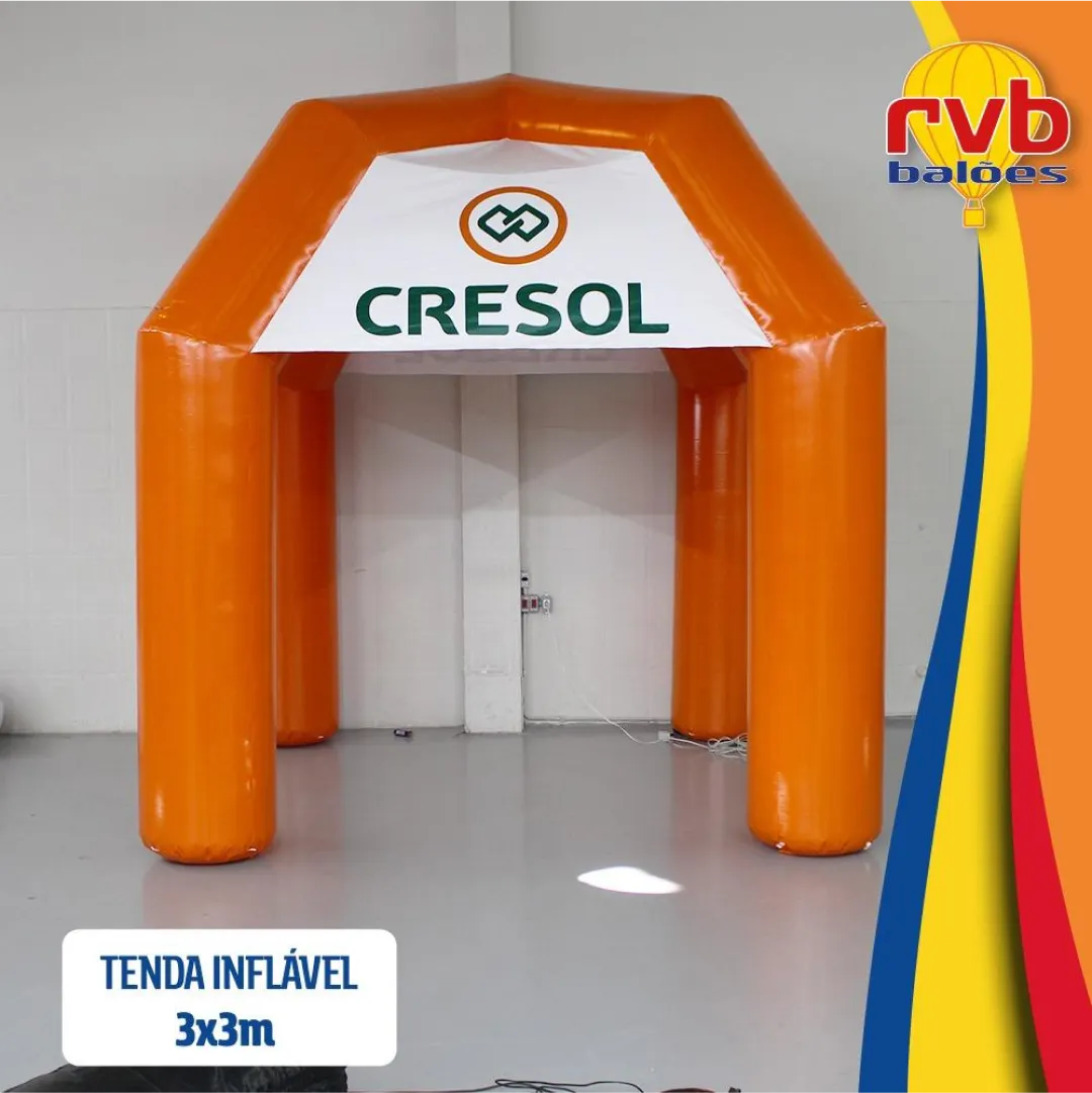 Tenda Inflável Com Logotipo Cresol Personalizada