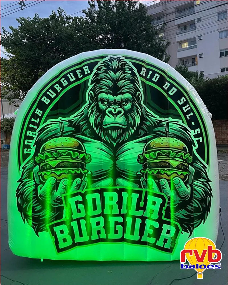 Logomarca Inflavel [gorila Burguer] [hamburguer] [alimentacaorestaurante]