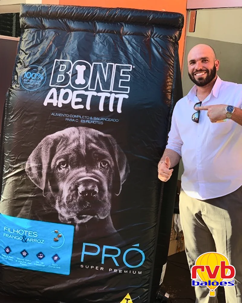 Saco Inflavel Bone Apettit Ração Para Cachorro PetSho