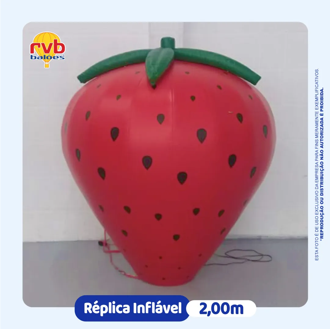 Réplica Inflável Em Formato De Morango Do Amor Gigante
