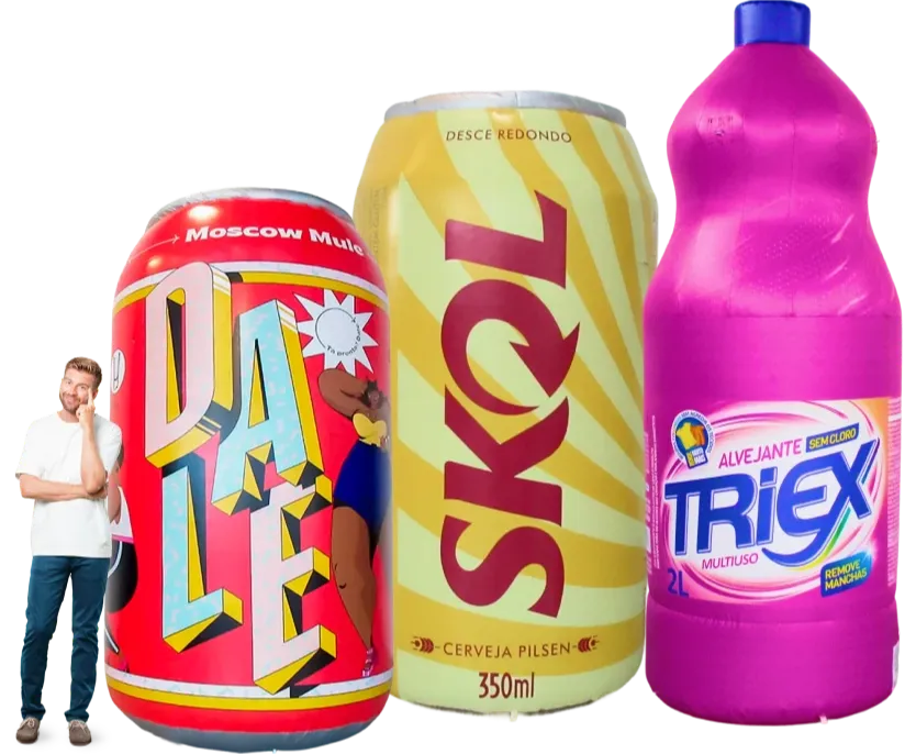 Réplicas De Garrafas E Latas Infláveis Gigantes