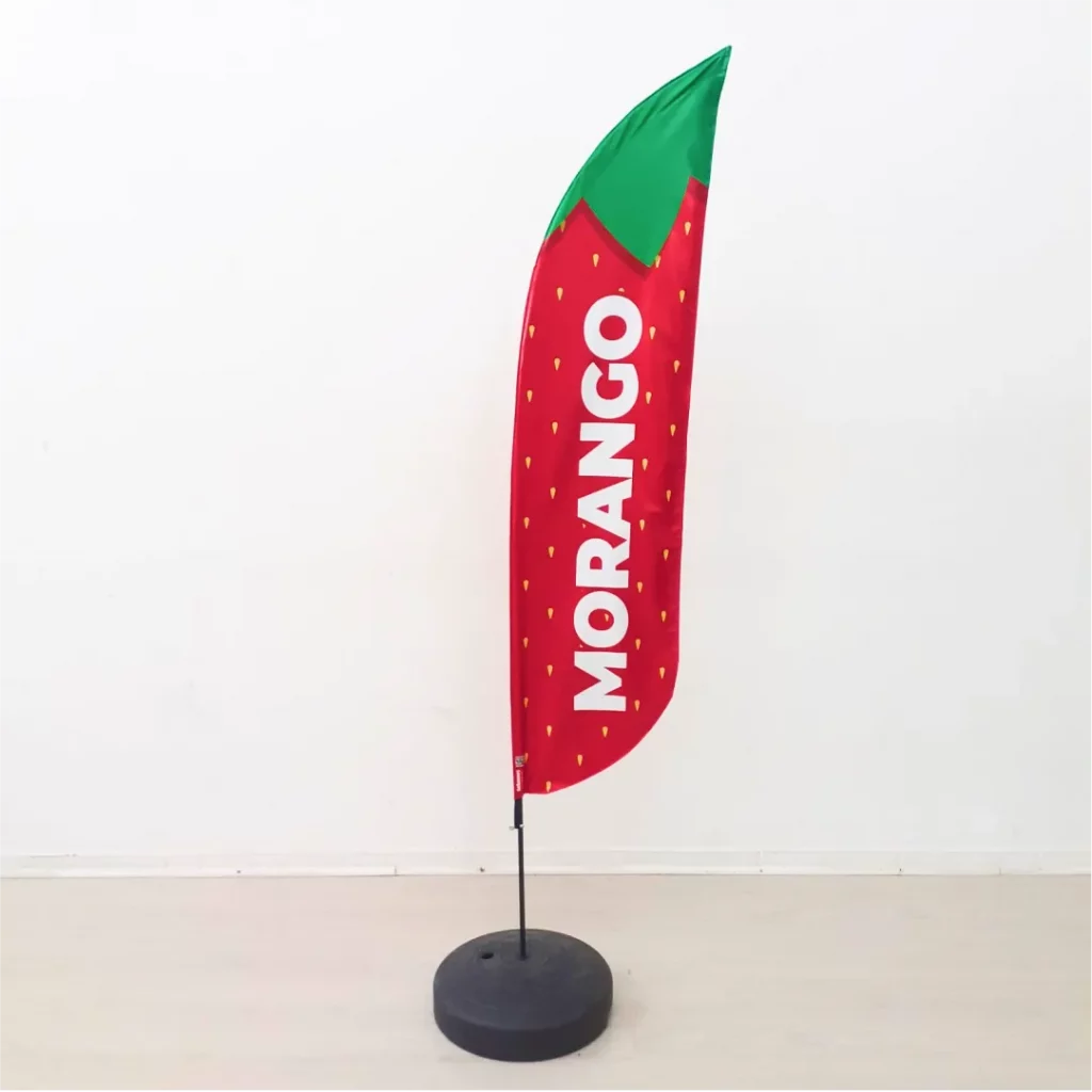 Wind Banner Personalizado Morango Do Amor