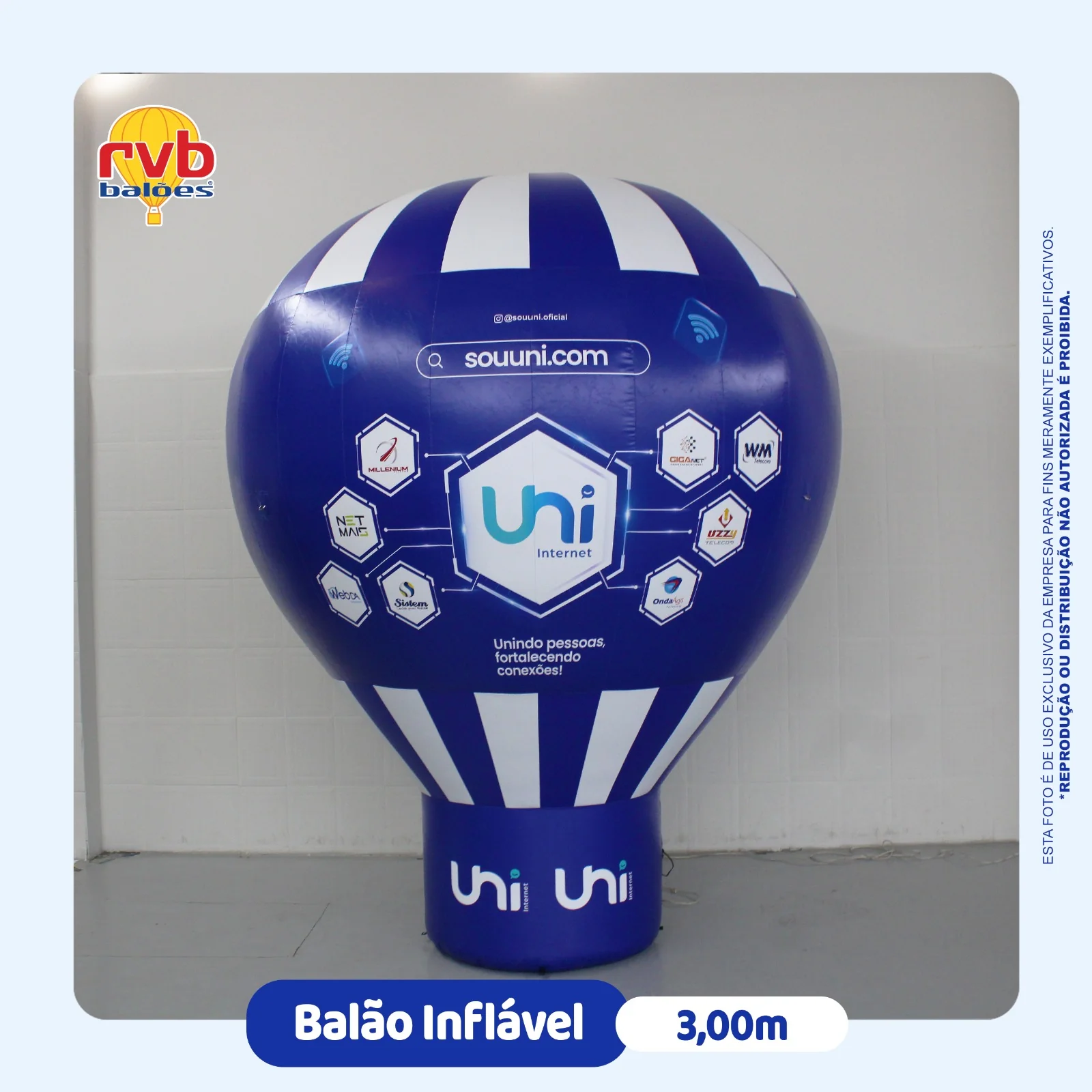 Balao Inflavel Uni Internet Telecomunicacoes