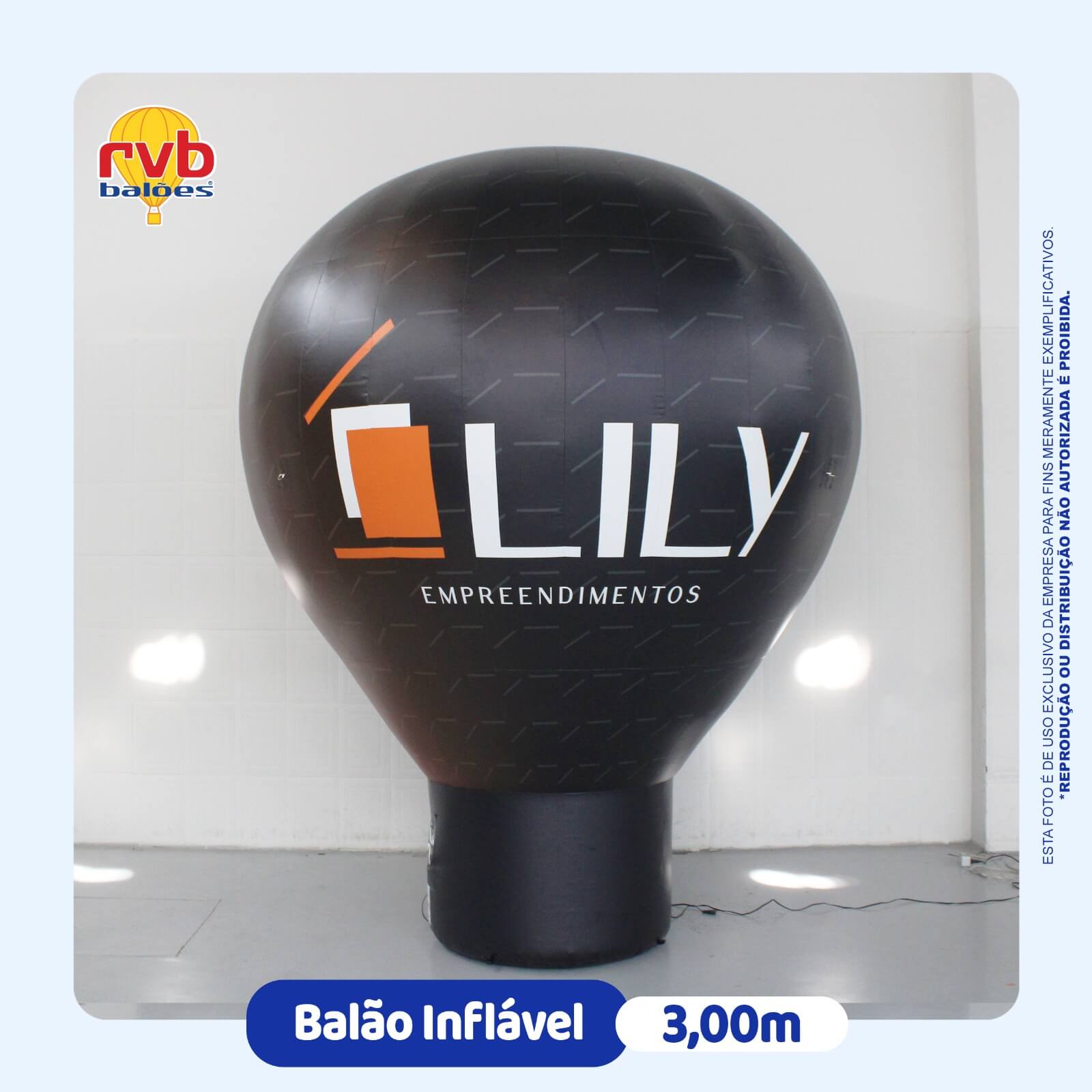 balão inflavel 3,00m marca lily