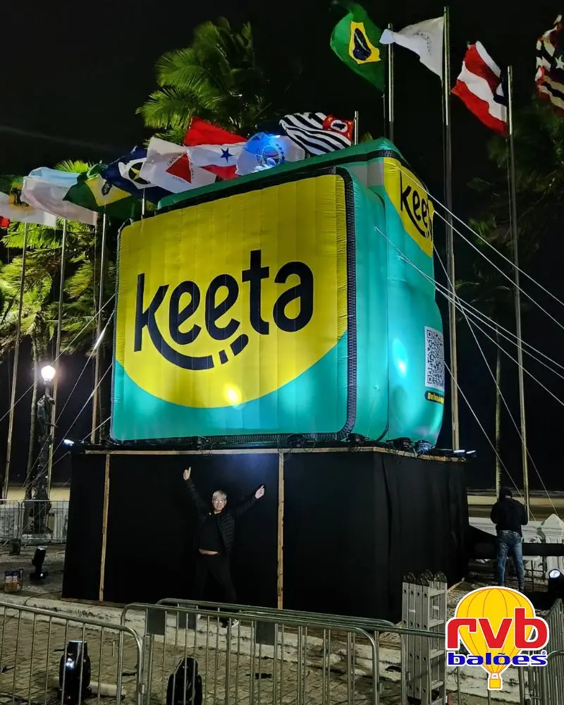 Inflável keeta a noite santos